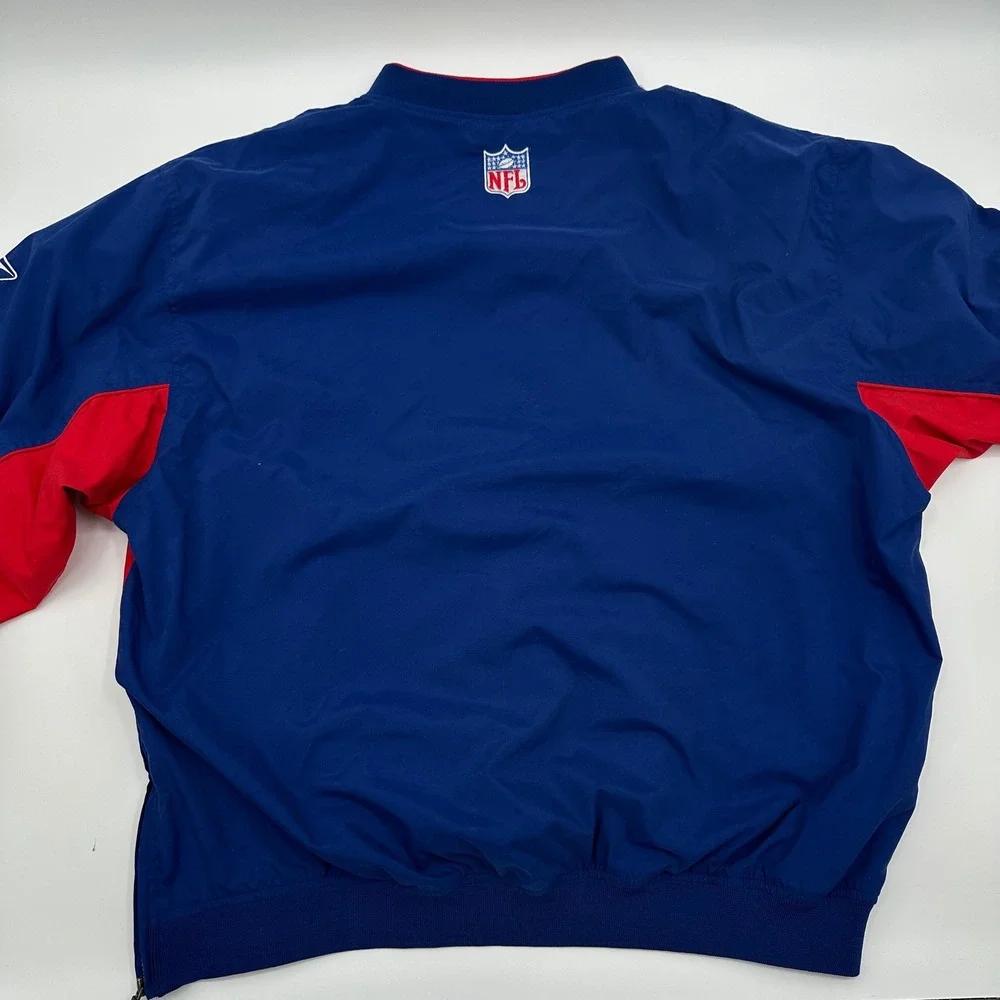 Reebok NFL On Field New York Giants Windbreaker Pullover Blue Red Mens XL VT Y2K - Picture 11 of 12